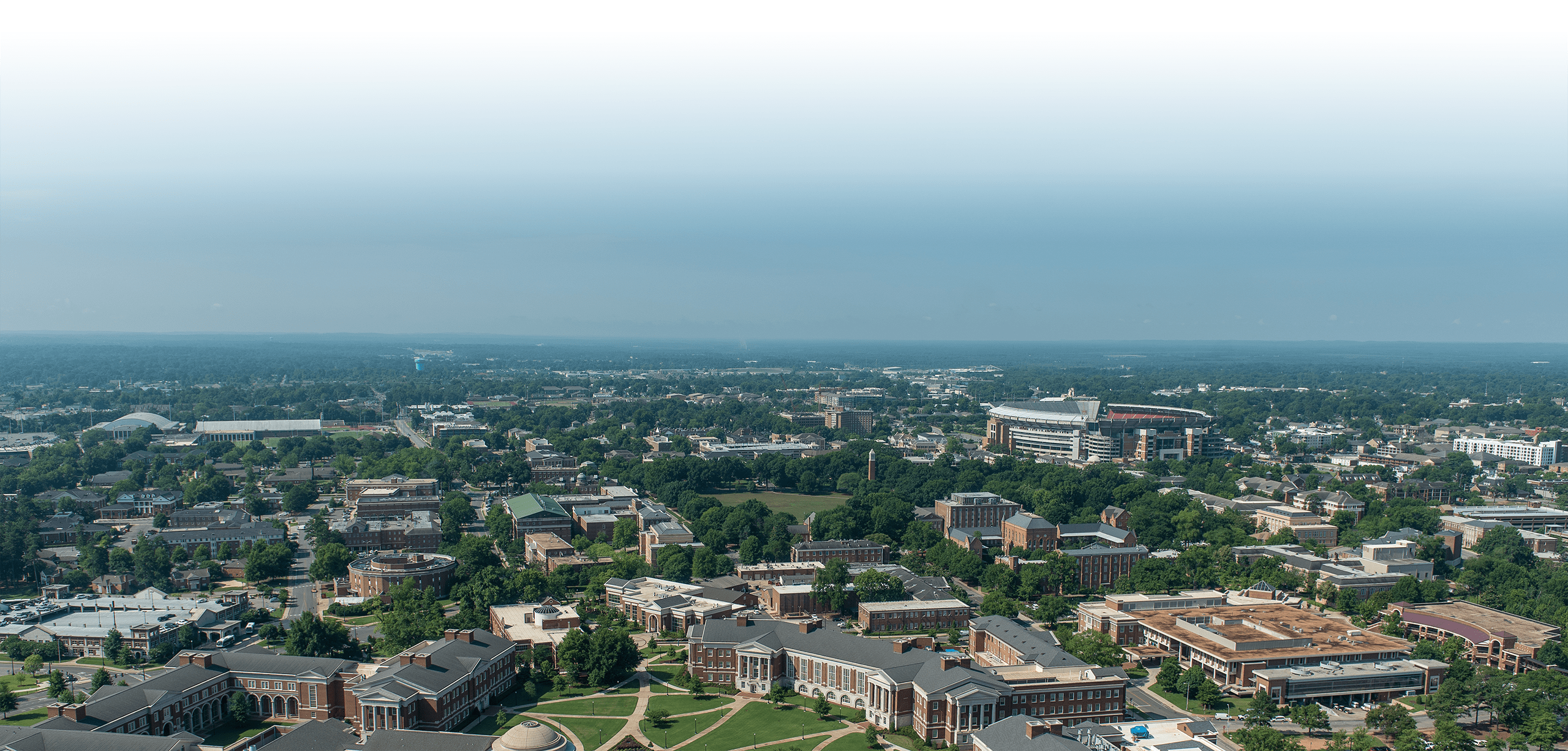 An aerial view of the UA Campus